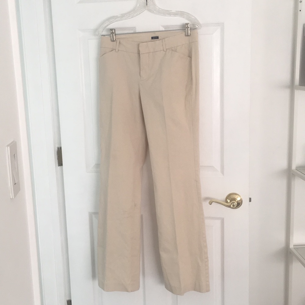GAP TAN MODERN FIT FLARE STRETCH PANTS